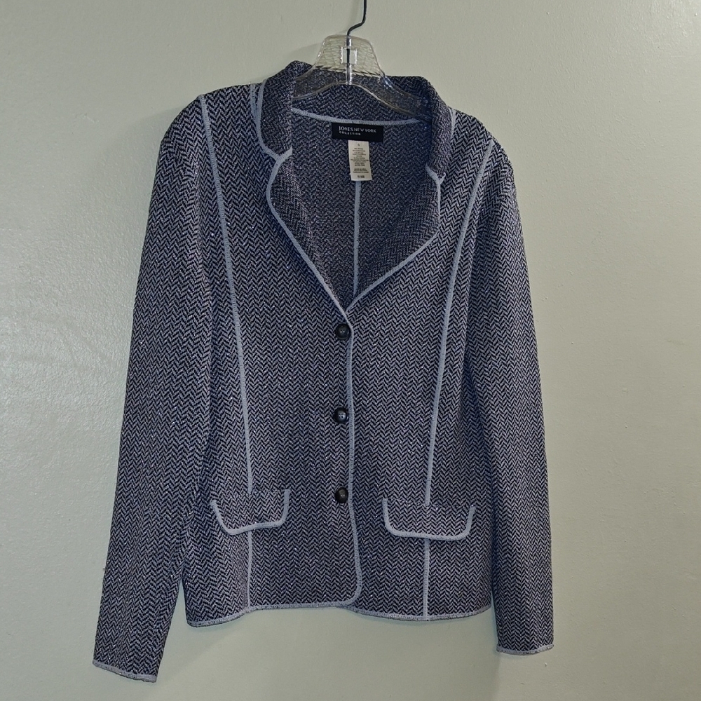 Jones New York Monochrome Knit Jacket